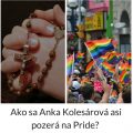 Ako sa Anka Kolesárová asi pozerá na Pride v Košiciach?