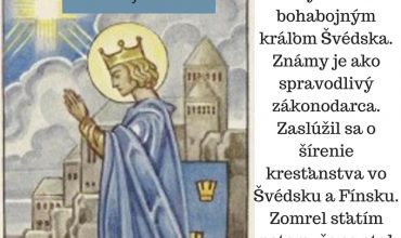 30.8. Sv. Erik, kráľ Švédska