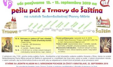 Na národnú púť v Šaštíne budú pútnici dva dni putovať peši z Trnavy
