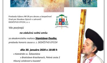 Zádušná sv. omša za Stanislava Dusíka v Katedrále sv. Šebastiána