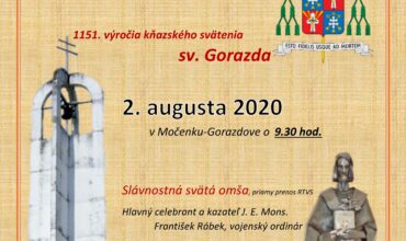 Slávnostná spomienka na 1151. výročie kňazského svätenia svätého Gorazda
