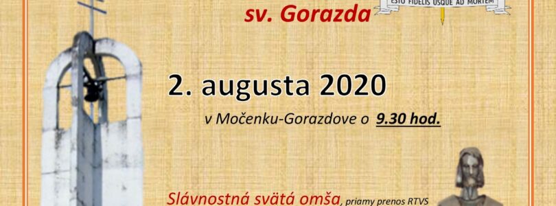 Slávnostná spomienka na 1151. výročie kňazského svätenia svätého Gorazda